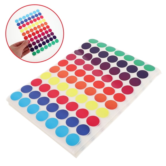 FOMIYES 50Pcs Tiny Colored Dot Stickers Round Paper Labels for Office Coding and Organizing