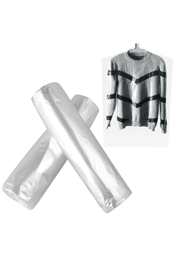 50Pcs Transparent Clothes Cover Suit Cover Dust Shield for Home and Travel Use