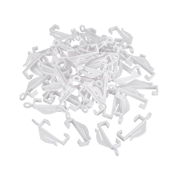FOMIYES Curtain Hooks Bean Sprout Shape Traversing Gliders White for Curtain Use