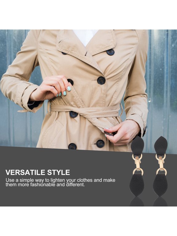 5 Pairs Black Coat Buckles Decorative Closures for Jackets, Cardigans, Sweaters, and Outerwear