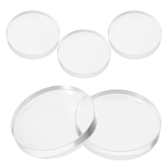 FOMIYES 5Pcs Clear Glass Pattern Weights for Sewing Drafting and Rotary Fabric Cutting Tasks