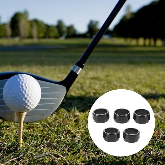 FOMIYES Golf Club Sleeve Anti-Wear Black Plastic for Shaft Protection 5Pcs