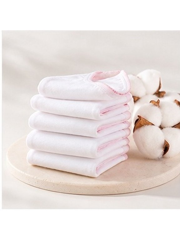 5Pcs Disposable Panties White Cotton Fabric Lightweight Breathable Underwear for Business Travel