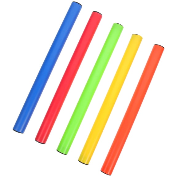 FOMIYES 5Pcs Lightweight Plastic Relay Baton for Running with Smooth Edges and Anti Slip Grip