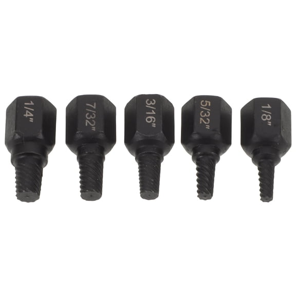 FOMIYES 5-Piece Black Broken Bolt Extractor Set with Spiral Screw Extractor Technology for Easy Removal