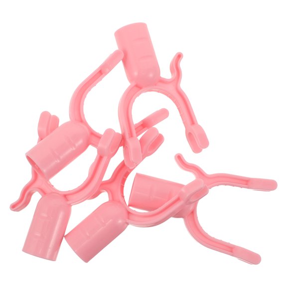 FOMIYES 5Pcs Pink Plastic Replacement Fork Head for Clothesline Pole with Safe Garment Protection