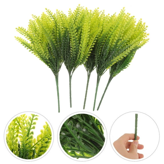 FOMIYES 5Pcs Plastic Artificial Ferns for Indoors 40X10In Home Greenery Wall Decor