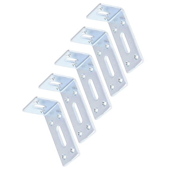 FOMIYES 5Pcs Plated Silver Metal Angle Bracket for Wood Furniture Use Rust Resistant Durable