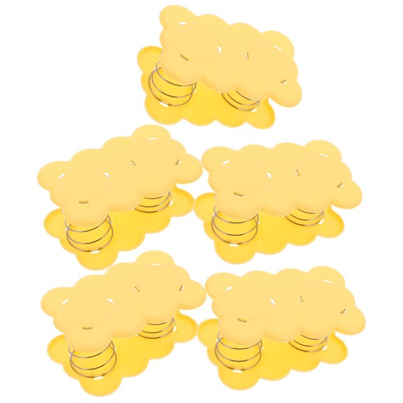 FOMIYES 5Pcs Tissue Box Spring Holder Yellow Elastic Support for Effortless Tissue Extraction