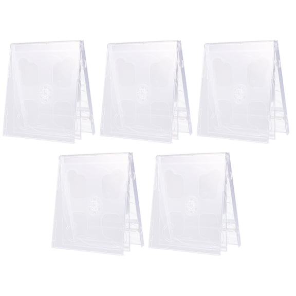 FOMIYES 5Pcs Plastic Transparent Cd Case Standard Jewel Box for Media Video Storage Use