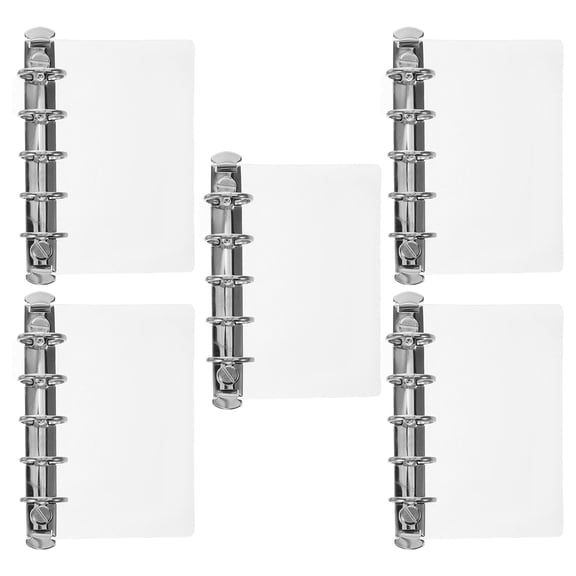 FOMIYES 5Pcs Transparent Metal Notebook Binder Mechanism Replacement for Planner Accessories