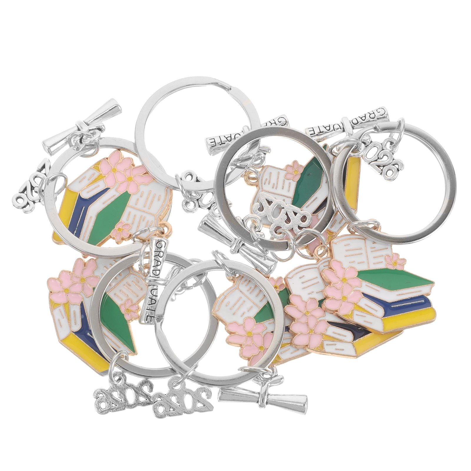 FOMIYES 6-Pack Graduation Keychains with Academic Cap, Bulk Party ...