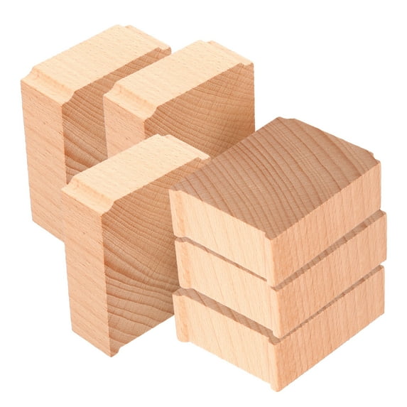 FOMIYES Train Track Bridge Supports Wooden Light Brown 6Pcs 2.63X2.04X0.83in