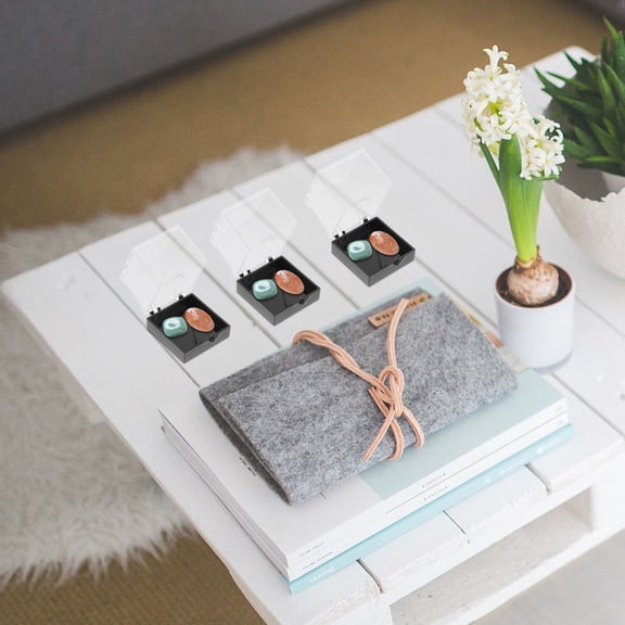 FOMIYES 6-Piece Mineral Specimen Display Boxes with Clear Lid, 3.5 x 3.5 x 3.5 cm, Perfect for Collectors and Showcases