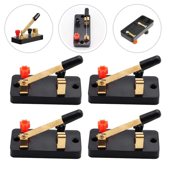 FOMIYES 6 Pcs Single Pole Throw Experiment Electrical Switches Black