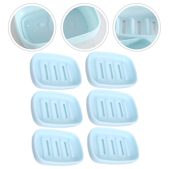 FOMIYES 6-Piece Travel Toiletries Set with Drainable Soap Dish and Sink Organizer for Backpacking -the-Go Convenience