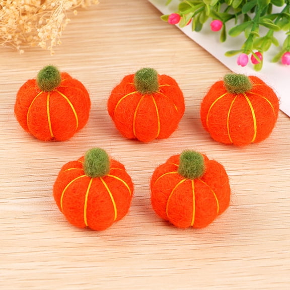 FOMIYES 6 Pcs Wool Felt Pumpkin Garland Decorative Autumn Friends Home Party