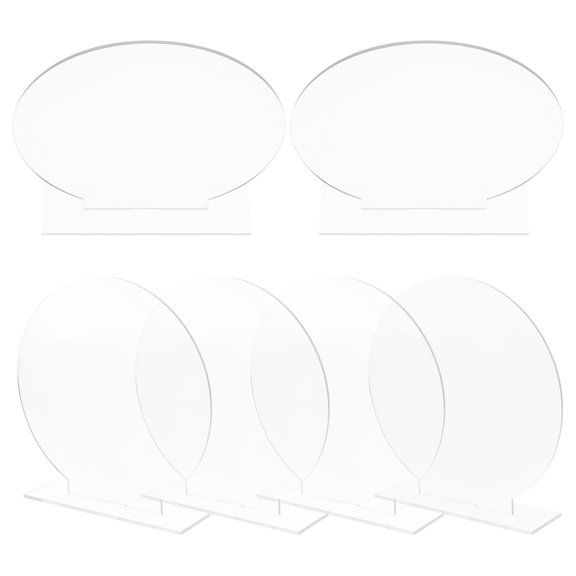 FOMIYES 6 Sets Blank Table Sign Transparent Acrylic Reusable Table Identification for Business Exhibition