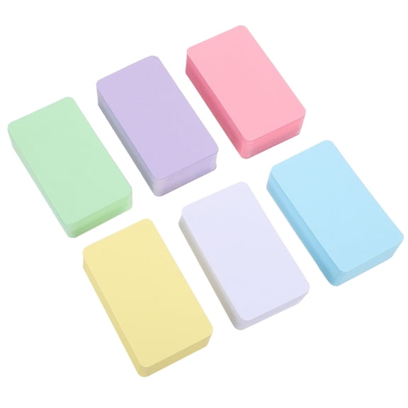 FOMIYES Blank Note Cards Multi Color Paper for Craft Vocabulary Study Flashcards 600Pcs