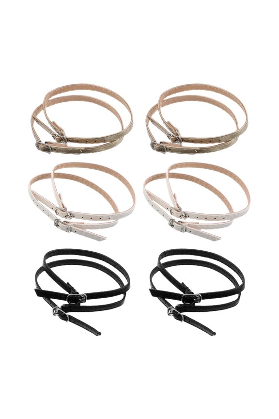 6Pairs Versatile High Heel Shoe Strap Accessory Adjustable Buckle Ankle Wrap Bands
