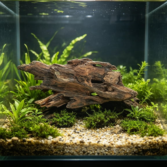 FOMIYES 6Pcs Aquarium Log Ornament Decorative Driftwood for Fish Tank Shelter and Turtle Climbing