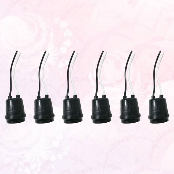 FOMIYES Bulb Base Vintage Lamp Socket Black Bakelite 6pcs
