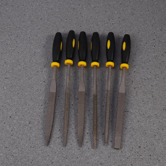 FOMIYES Wood Mini File Set 5mm x 180mm Woodworking Rasp Cut Teeth 6 Pieces