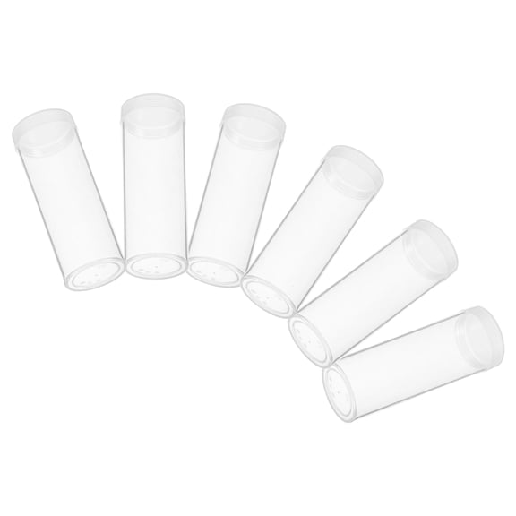 FOMIYES 6Pcs Clear Plastic Coin Tubes for Collectors Coin Storage Tube Holder Lightweight and Portable