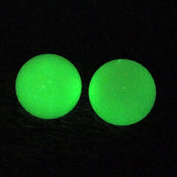 FOMIYES 6Pcs Light Up Ball Green Fluorescent Synthetic for Night Golfs Practice