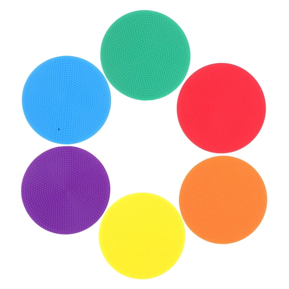 FOMIYES Non-Slip Agility Markers Assorted Color Poly Vinyl Spot Markers for Soccer Practice