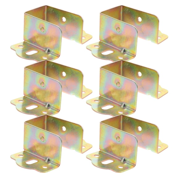 FOMIYES Thickened U-Shaped Bed Rail Bracket, Orange Iron for Trailer