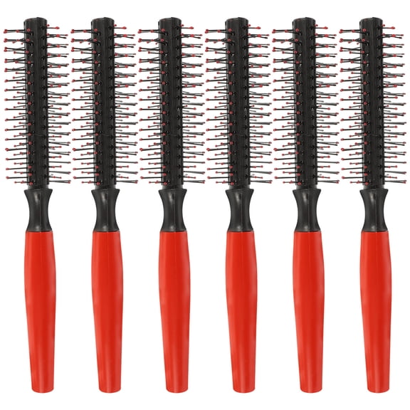 FOMIYES 6Pcs Portable Black Hair Roller Combs Massage Scalp Detangle for Wet and Dry Hair