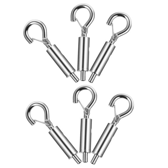 FOMIYES 6Pcs Portable Hook and Eye Turnbuckle for Galvanized Cable Wire Rope Suspension