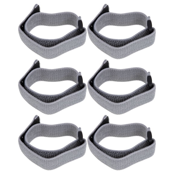 FOMIYES bento box strap Gray Nylon Elastic Lunch Container Fixing Bands 6pcs