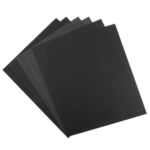 FOMIYES 6Pcs Practical Sanding Papers Black Fine Texture Abrasive Paper for Home Polishing