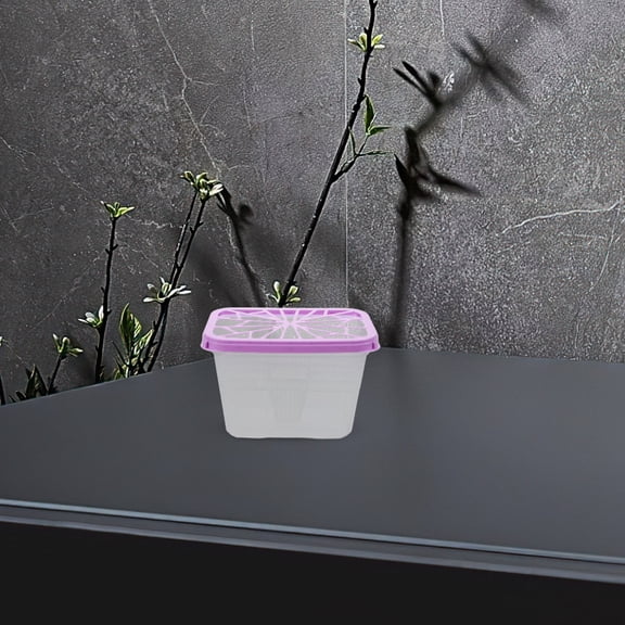 FOMIYES 6Pcs Reusable Plastic Box with Lid Portable Dehumidifier Container for Closet Bathroom Kitchen