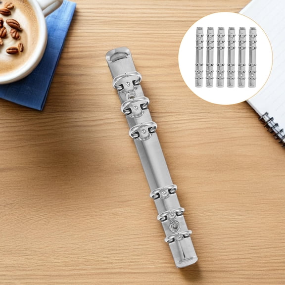 FOMIYES Binder Rings Plated Silver Stainless Steel for Book Use Fomiyes 6Pcs