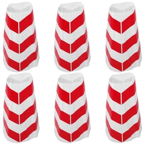 FOMIYES Reflective Safety Cone Tape Multi Color PVC for Construction Zone 6Pcs