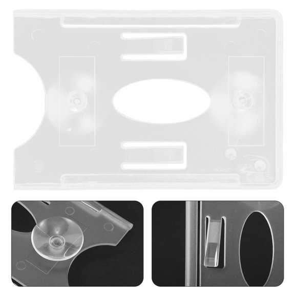 FOMIYES 6Pcs Transparent Car Parking Ticket Holder with Strong Suction for Windscreen Display