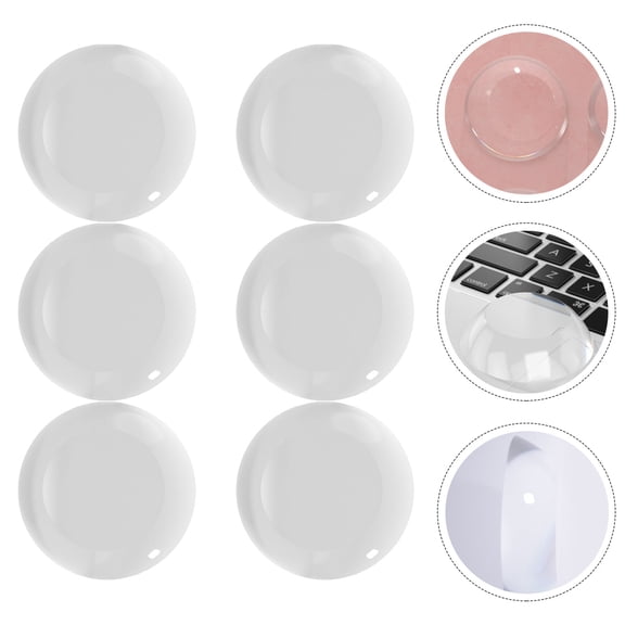 FOMIYES 6Pcs Transparent Silicone Door Bumper Wall Protector Quiet Shield for Noise Reduction
