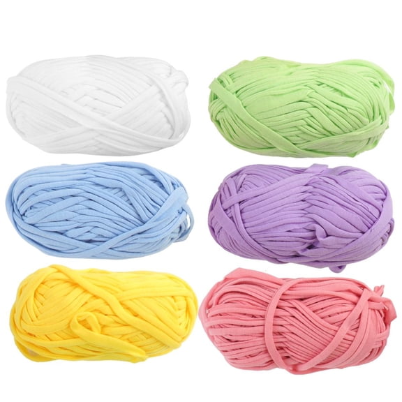 FOMIYES 6-Pack Woven Polyester Yarn for Knitting, Crochet, and Handmade Crafts, Perfect for Women and Hobbyists