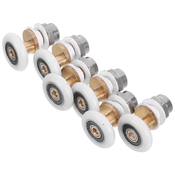 FOMIYES 6Set Sliding Door Window Pulley Brass Multi for Shower Enclosures