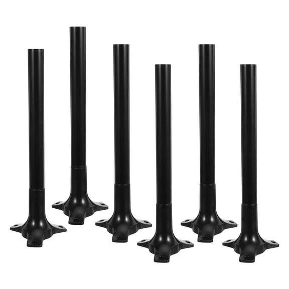 FOMIYES 6Set Torch Light Base and Ground Stake with Triangular Support, Black Plastic for Garden Paths