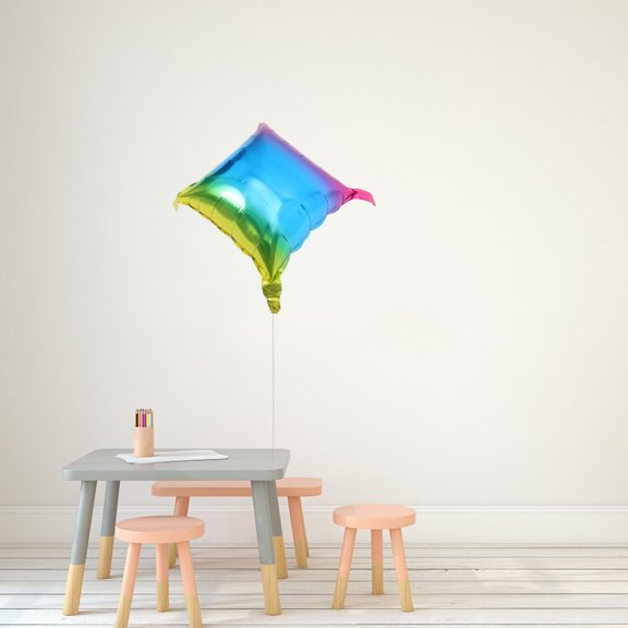 FOMIYES 6pcs Aluminum Balloons Birthday Square Balloon Inflatable For Party Planners Decorative