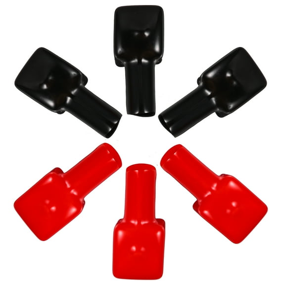 FOMIYES 6pcs Battery Terminal Protector Terminals Blocks Red PVC for Household Appliances