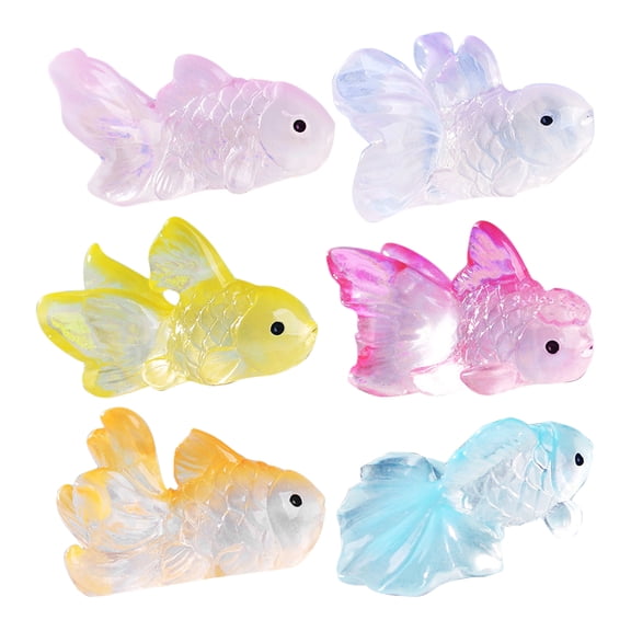 FOMIYES Tiny Figures to Hide Resin Assorted Color 6Pcs