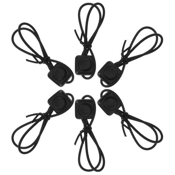 FOMIYES 6pcs Black Plastic Momentary Push Button Switch with Prewired Cables