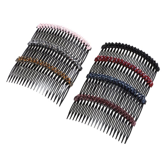 FOMIYES 7Pcs Rhinestone Crystal Hair Side Combs for Hair Styling for Ladies