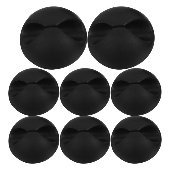 FOMIYES 8 Pcs Cable Management Clips Headphone Cord Organizer Black