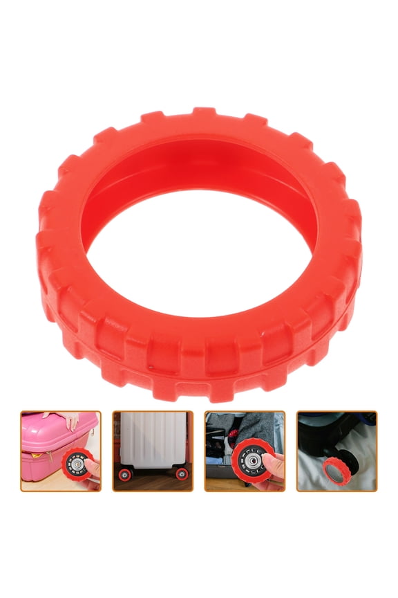 8 Pcs Protectors Luggage Caster Protective Cover Man